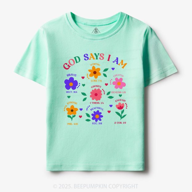 God Says I Am Brave Toddler&Kid's Tees Beepumpkin