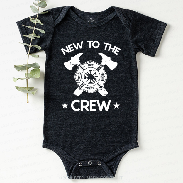 Firefighter New To The Crew Baby Bodysuit 7
