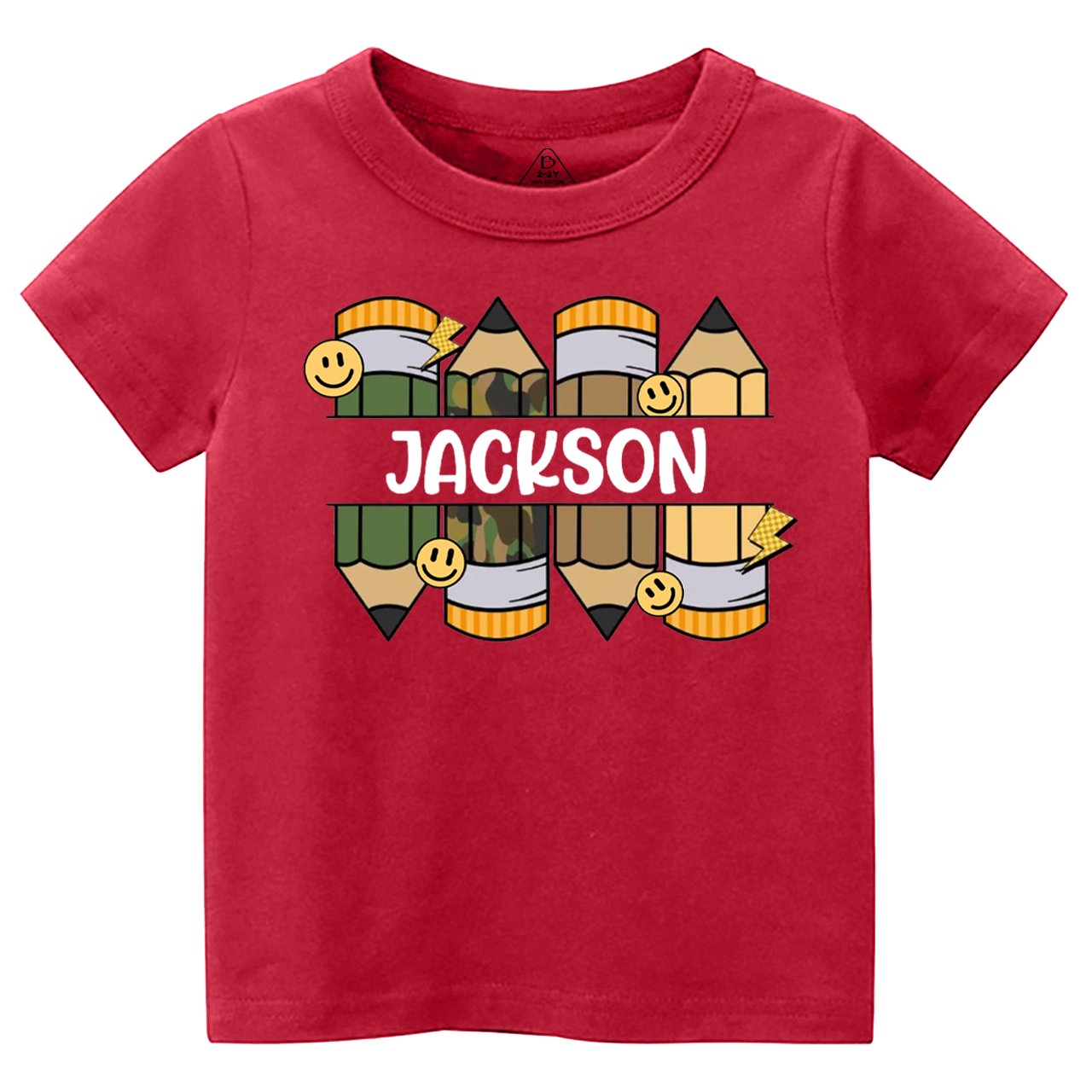 Personalized Pencil Kid Name Toddler&Kid's Tees Beepumpkin