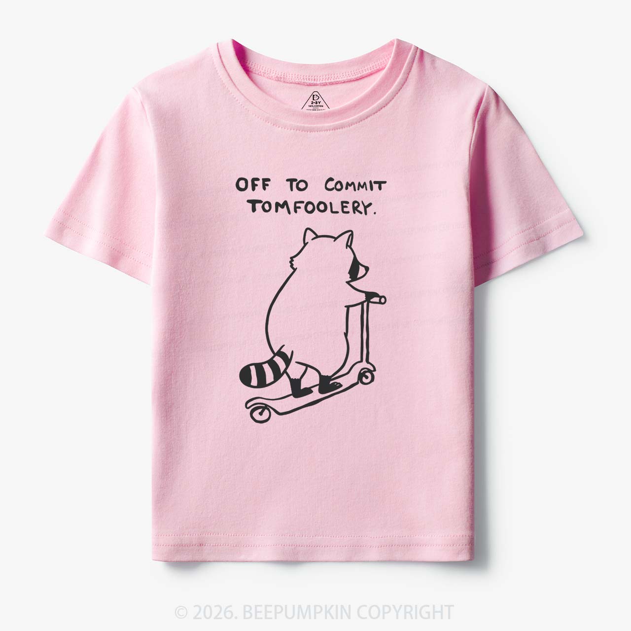 Off To Commit Tom Foolery Silly Raccoon Toddler&Kid's Tees