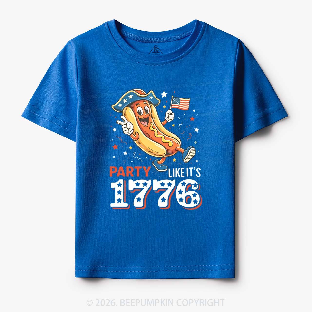 Party Like It's 1776 4th Of July Hot Dog Toddler&Kid's Tees