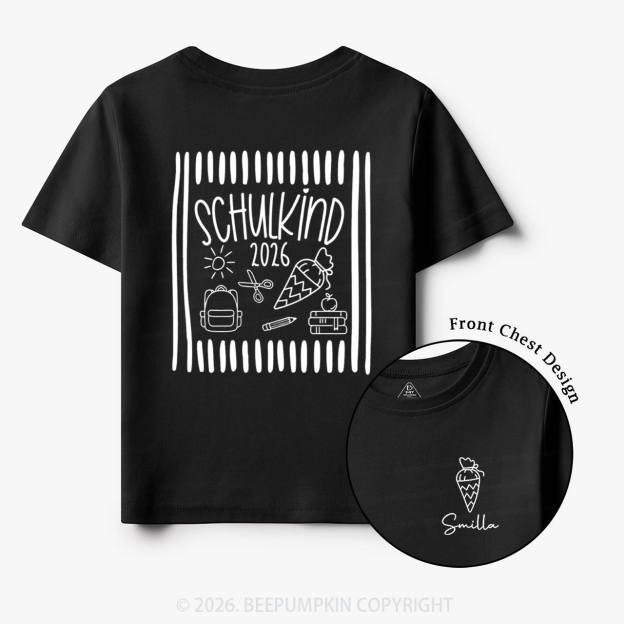 Personalized Name & Year Schoolchild Toddler&Kid's Tees