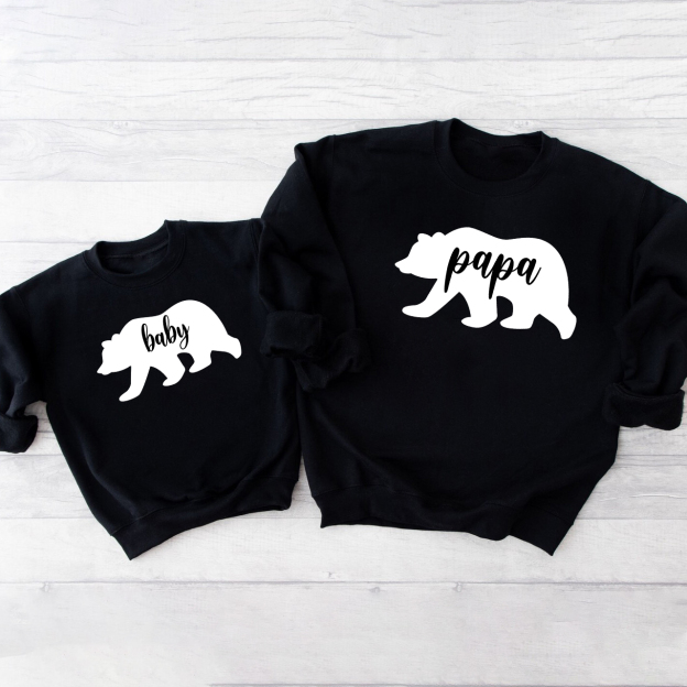 Papa Mama Baby Mom&Me Sweatshirts