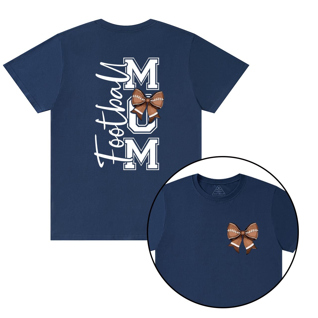 Love, Bows & Football Mama T-Shirts Beepumpkin