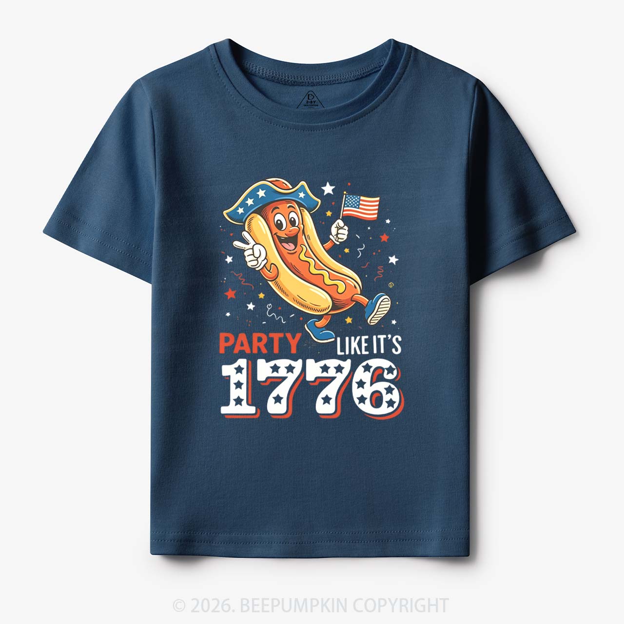 Party Like It's 1776 4th Of July Hot Dog Toddler&Kid's Tees
