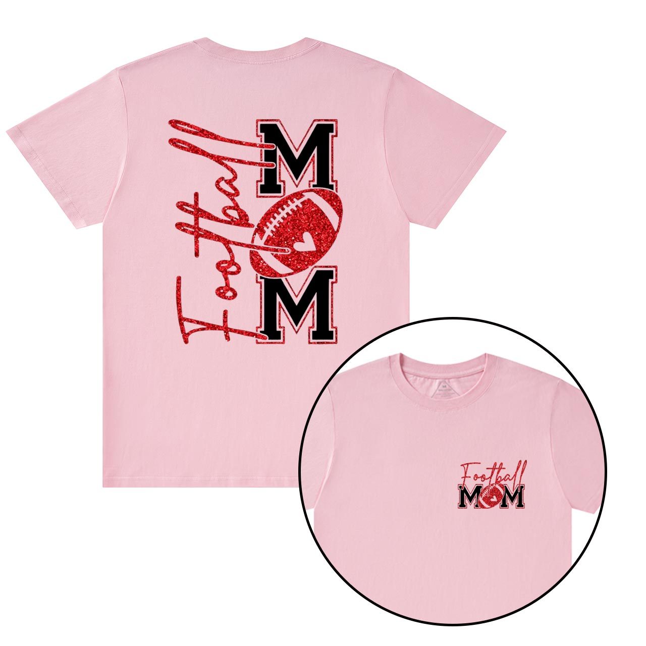 Glitter Football Mama T-Shirts Beepumpkin