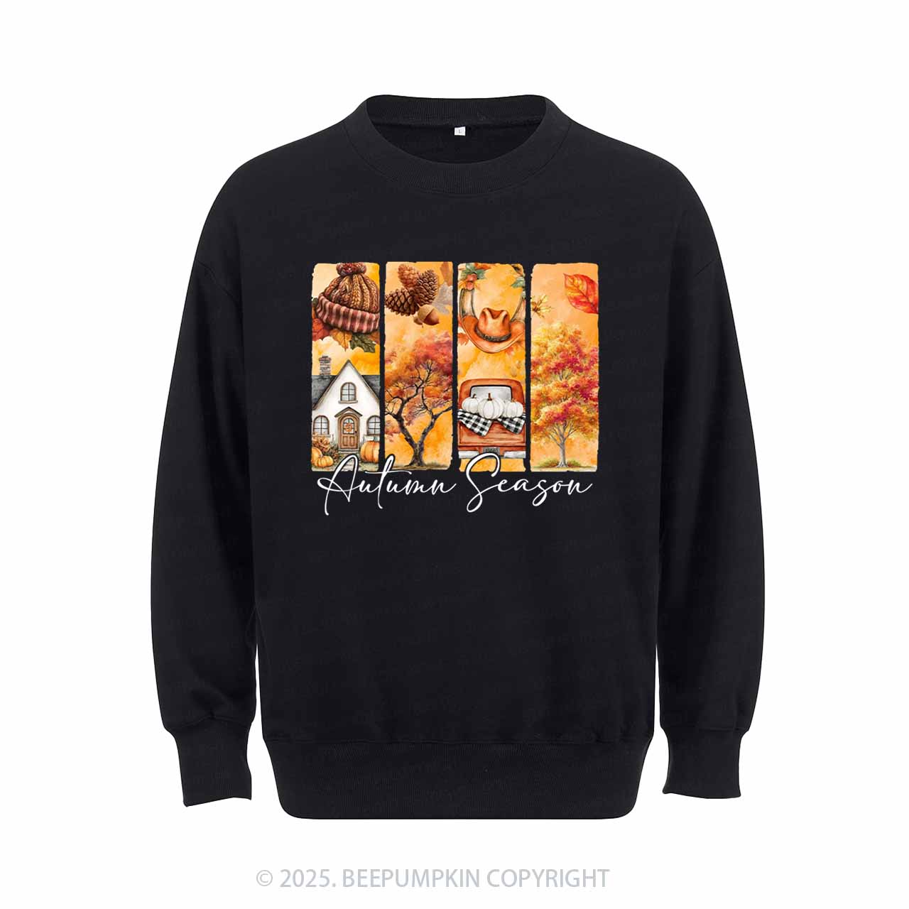 Cozy Autumn Season Brushstroke Sweatshirt Beepumpkin 