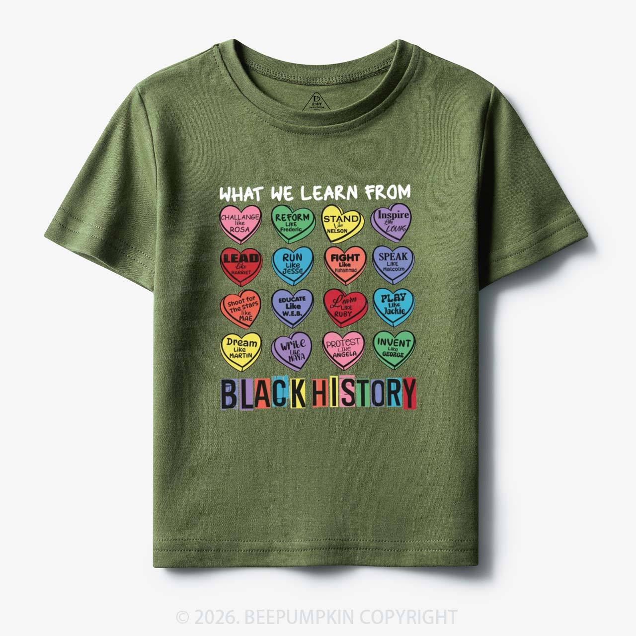 What We Learn From Black History Toddler&Kid's Tees Beepumpkin