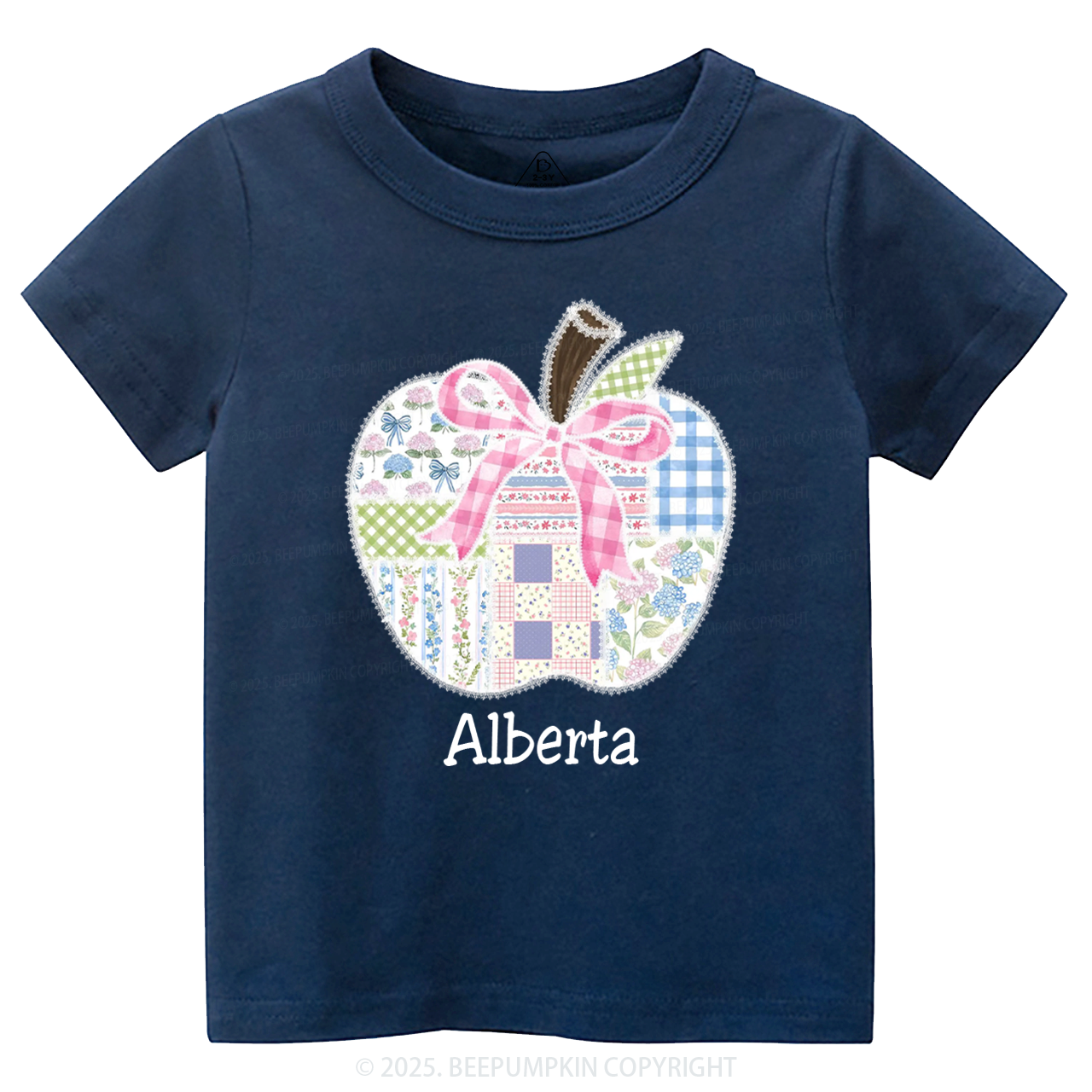 Personalized Lace Apple Name Toddler&Kid's Tees Beepumpkin