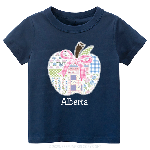 Personalized Lace Apple Name Toddler&Kid's Tees Beepumpkin