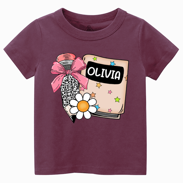 Personalized Name Back To School Toddler&Kid's Tees Beepumpkin 