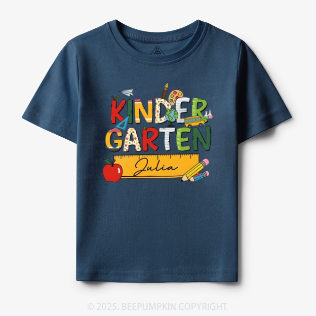 Personalized Kindergarten Name Toddler&Kid's Tees Beepumpkin