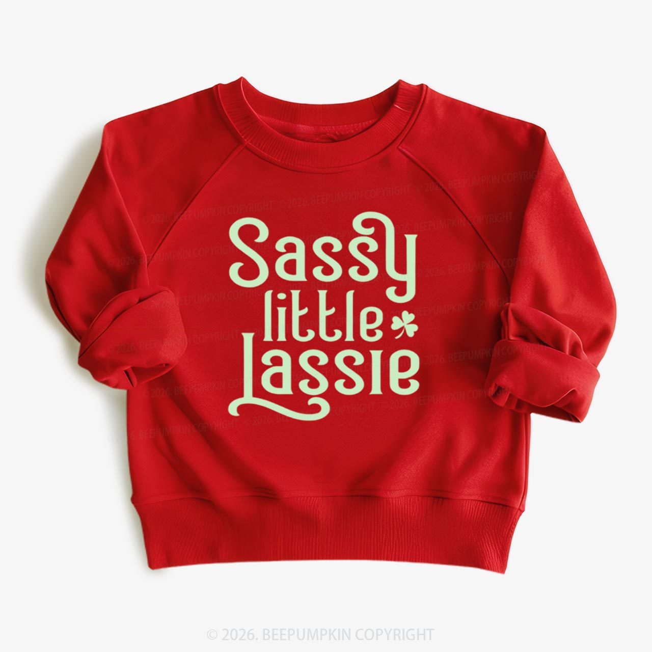 Sassy Little Lassie St. Patrick's Day Kid's Sweatshirt