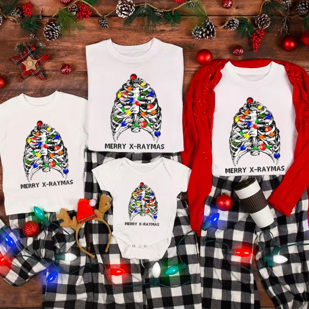 Merry X-Raymas Christmas Family Matching Shirt