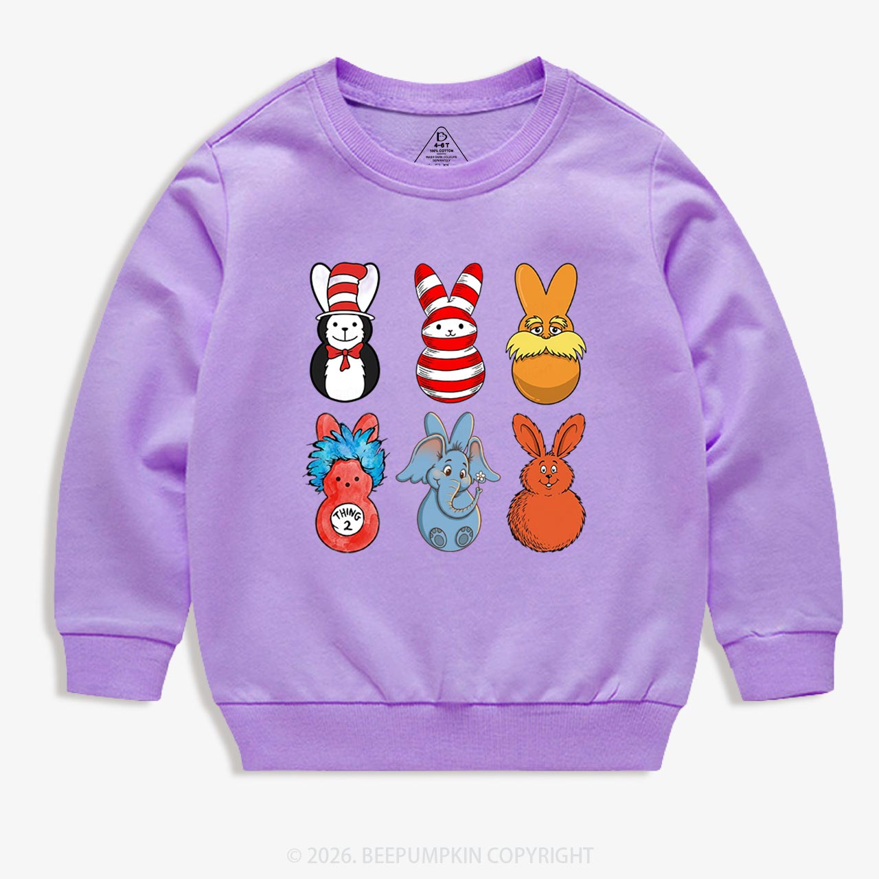 Storybook Bunny Tumbler Kid's Sweatshirt