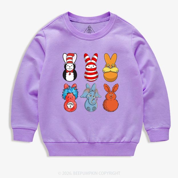 Storybook Bunny Tumbler Kid's Sweatshirt