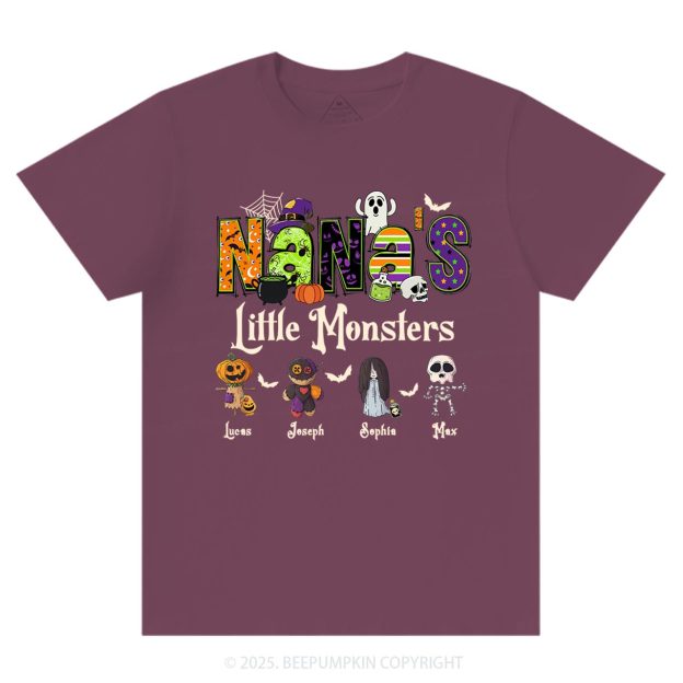 Personalized Nana's Little Monsters T-Shirts Beepumpkin