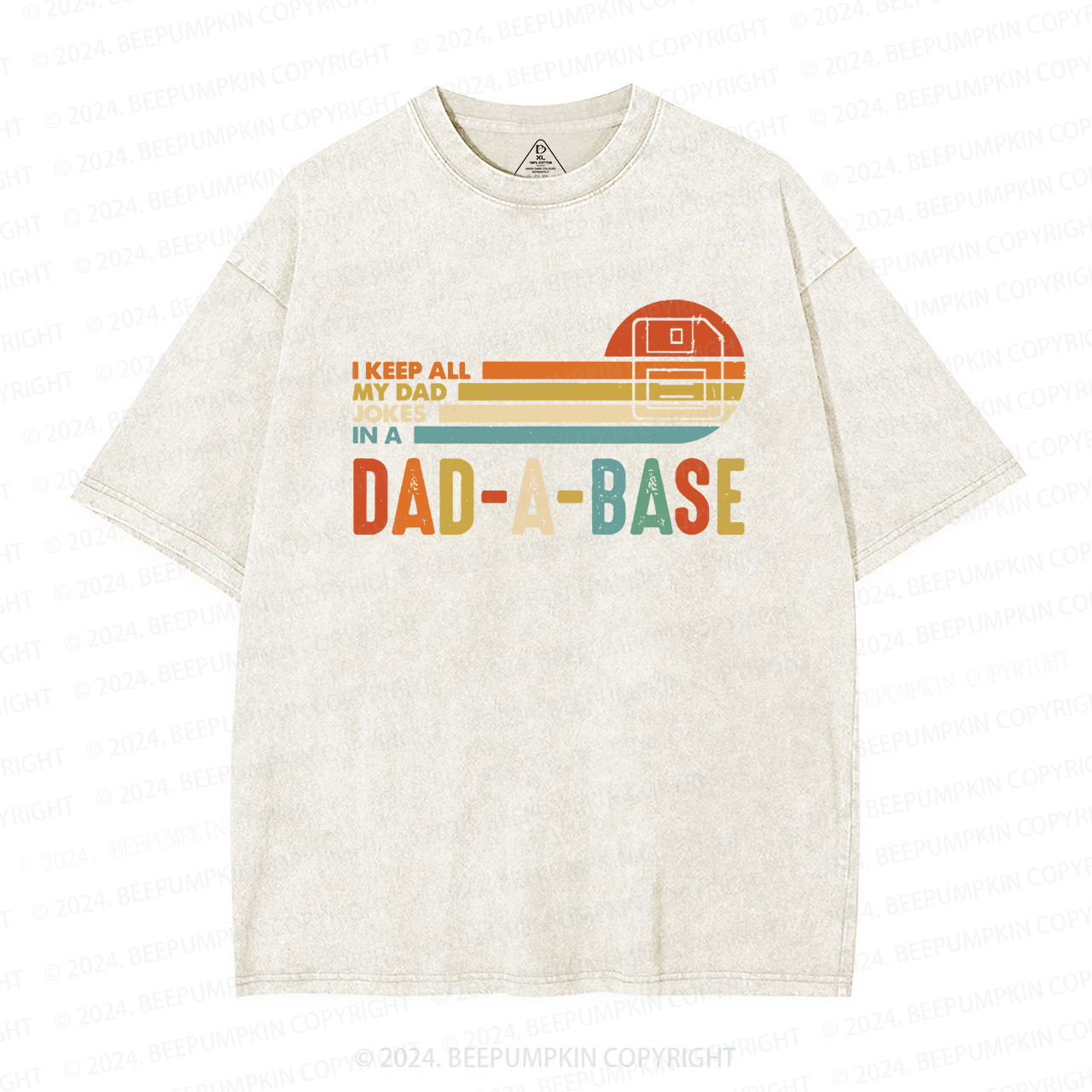 I Keep All My Dad Jokes In Dad A Base Boat Washed T-Shirts 