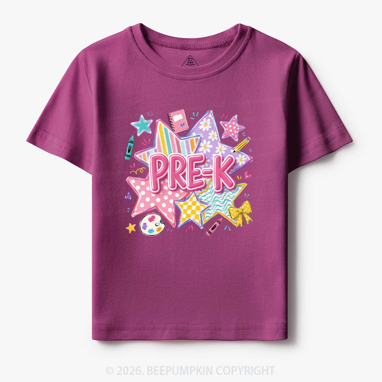 Striped Starburst Pre-K To Fourth Grade Toddler&Kid's Tees