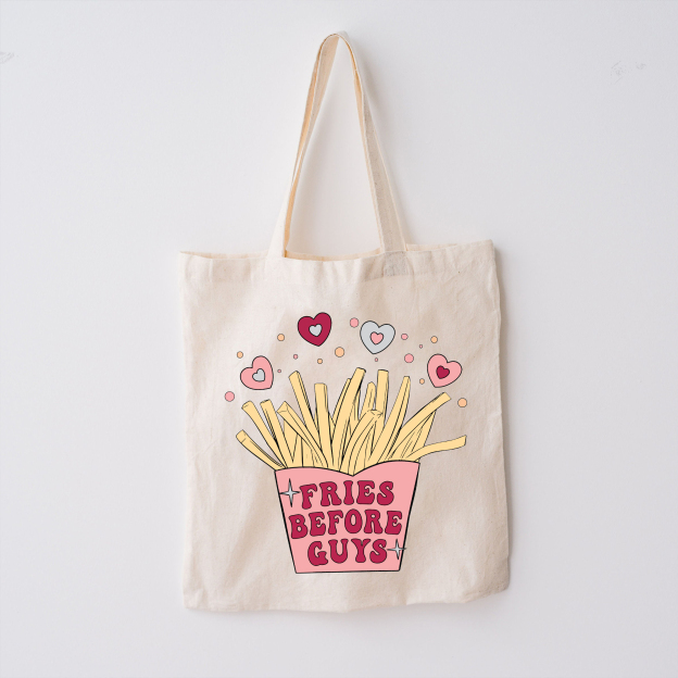 Fries Before Guys Valentine's Tote Bag