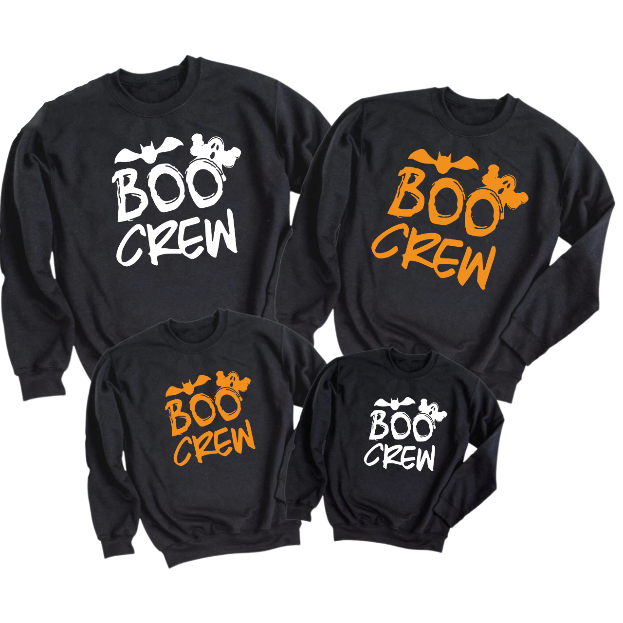 BOO Crew Halloween Matching Family Sweatshirt