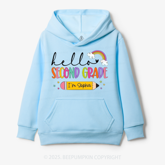 Personalized Hello Back To School Kid's Hoodies Beepumpkin