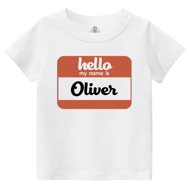 Hello My Name Is Personalized Toddler Shirts