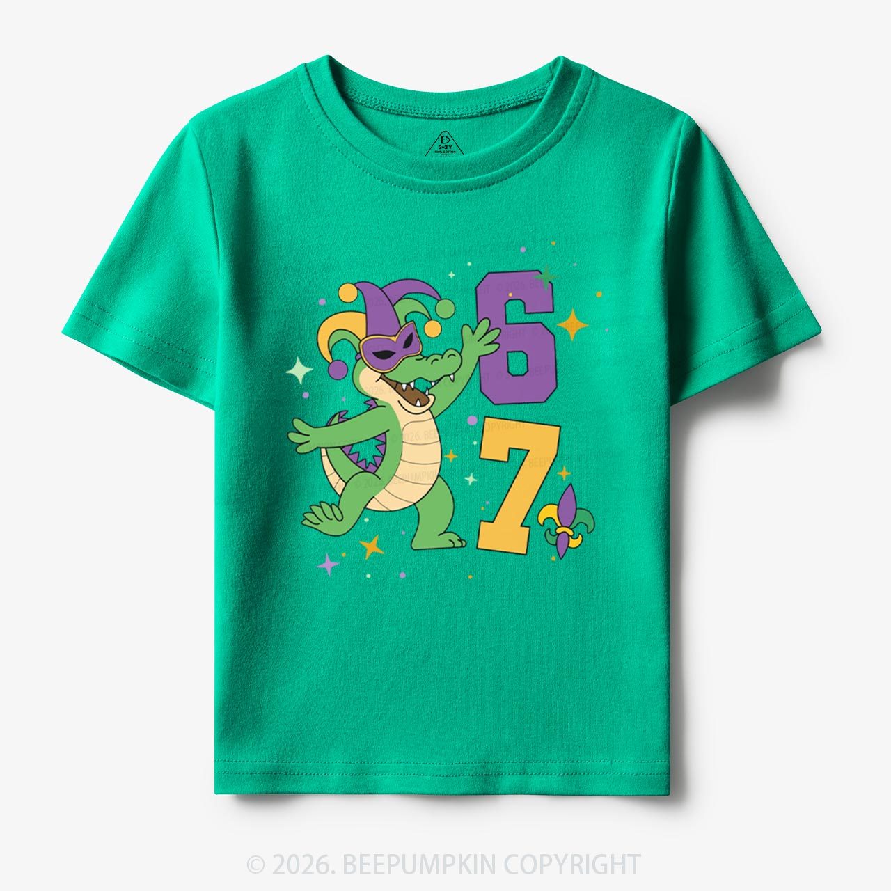 Mardi Gras Alligator 67 Toddler&Kid's Tees Beepumpkin
