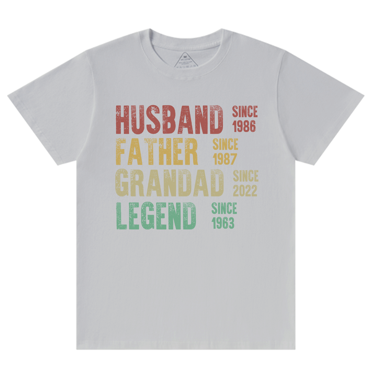 Husband Father Grandpa Legend Personalized Dad Grandpa T-shirt