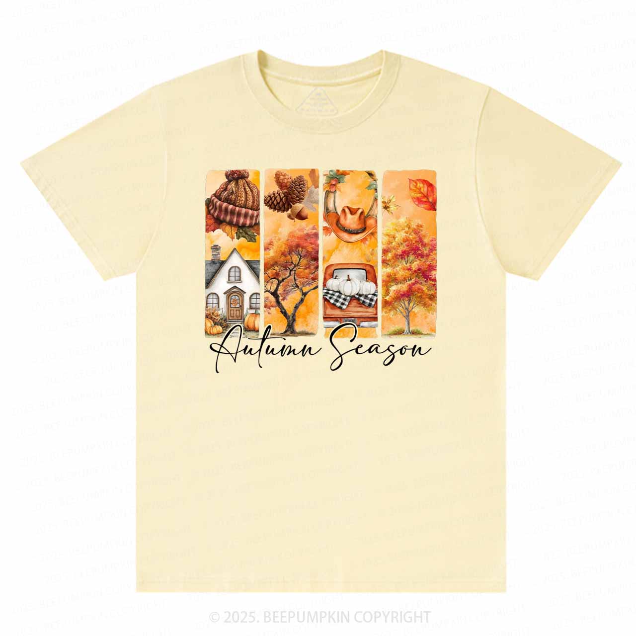 Cozy Autumn Season Brushstroke T-Shirts Beepumpkin 