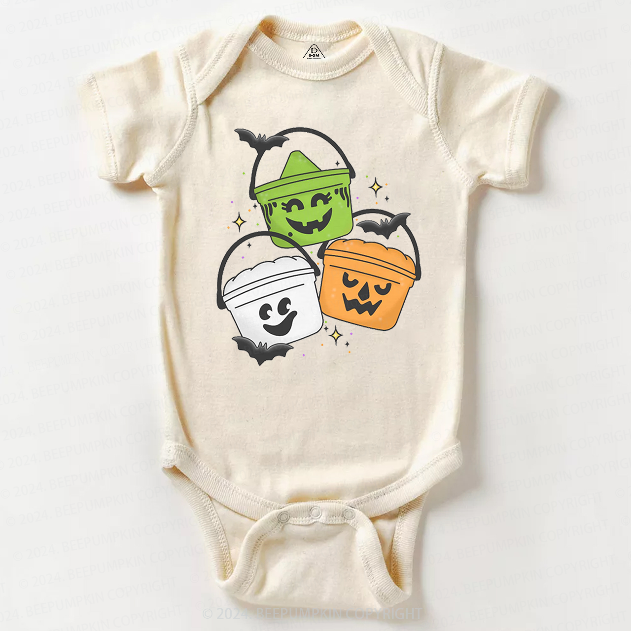 Vintage Halloween Happy Meal Bucket  Baby Bodysuits 