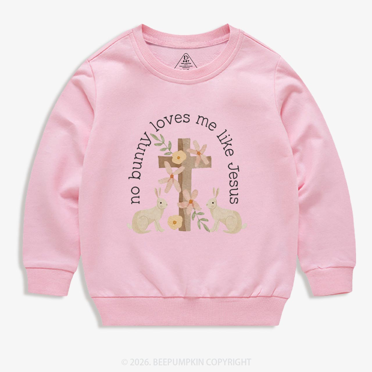 No Bunny Loves Me Like Jesus Kid's Sweatshirt