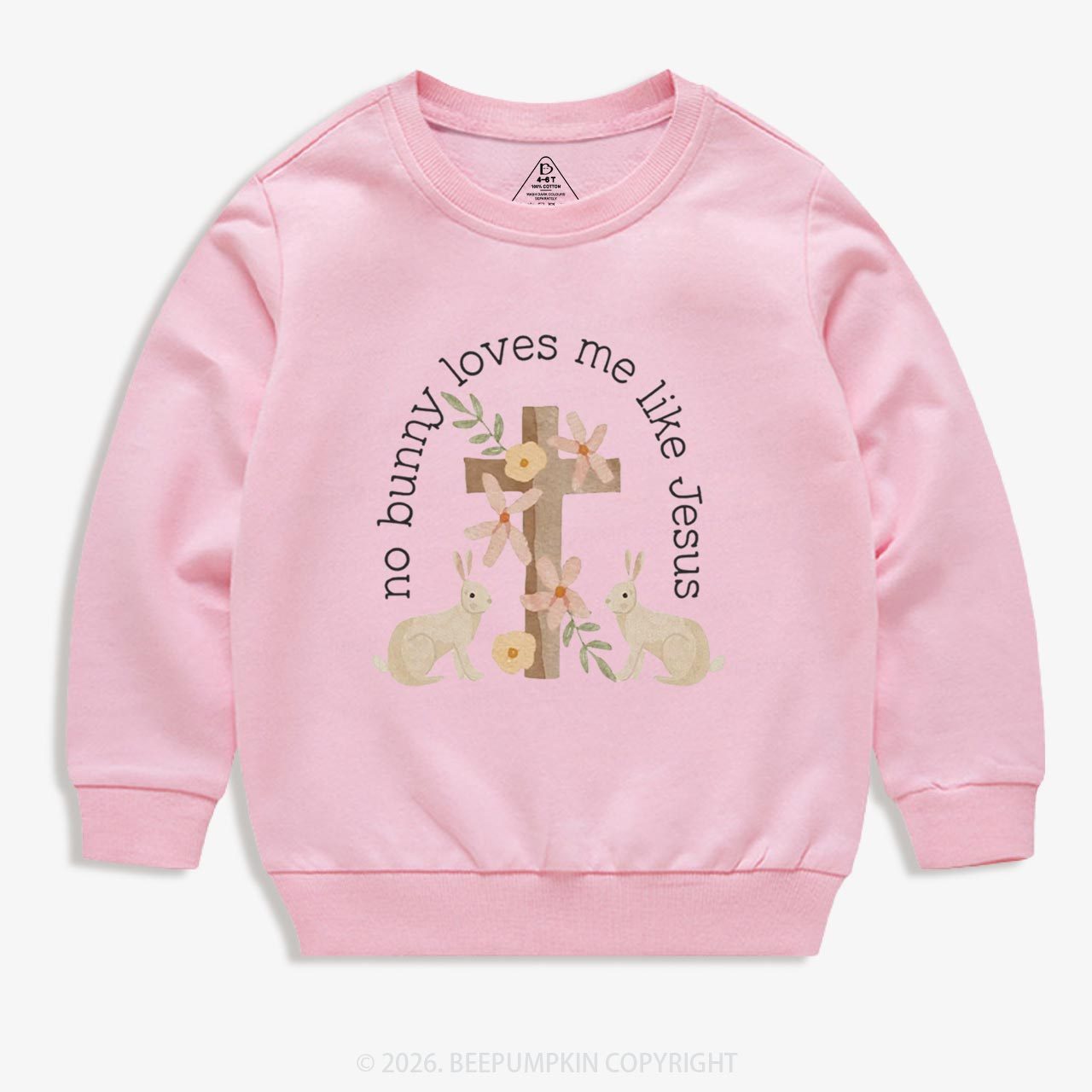 No Bunny Loves Me Like Jesus Kid's Sweatshirt