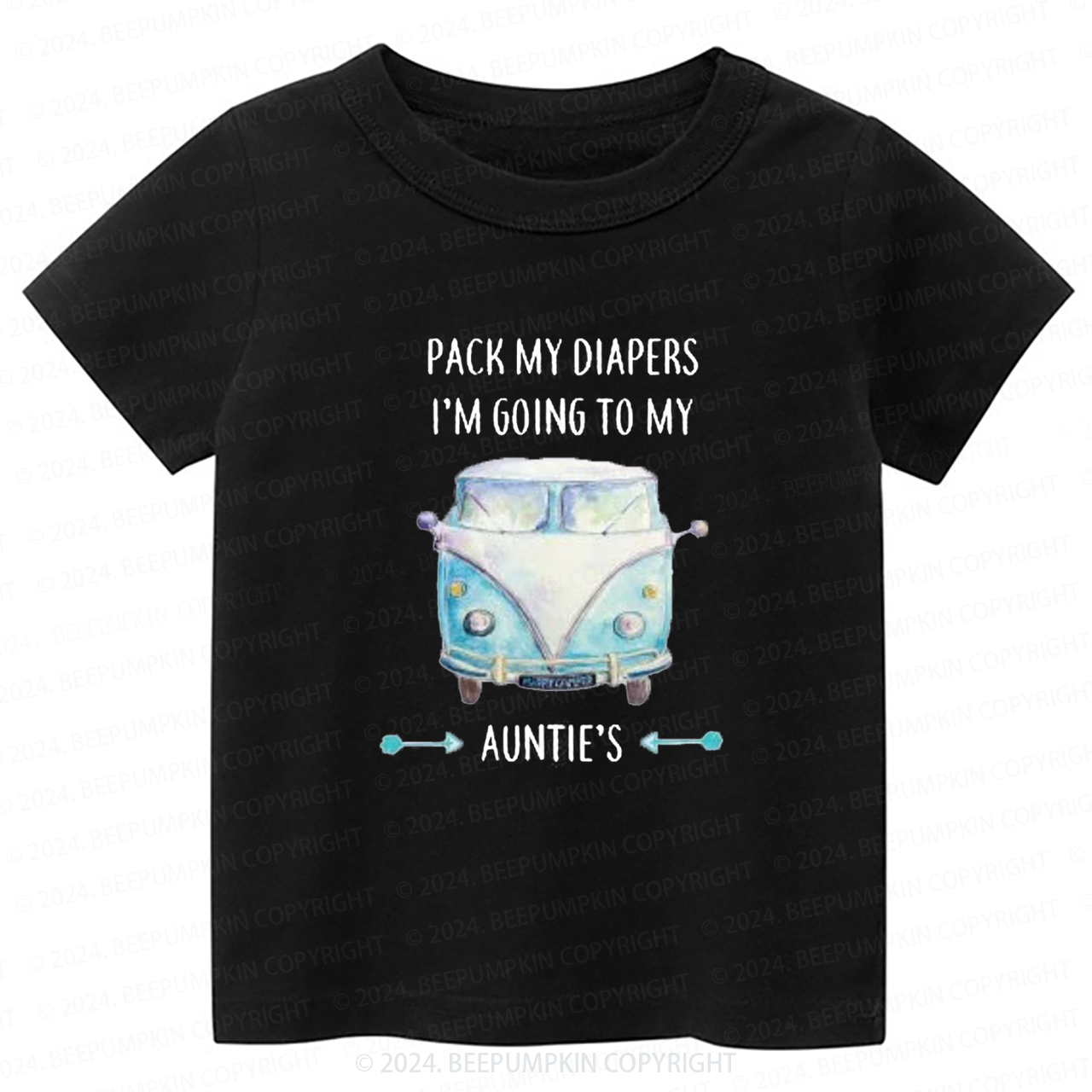 Pack My Diapers I'm Going To My Auntie's Toddler&Kids Tees 7