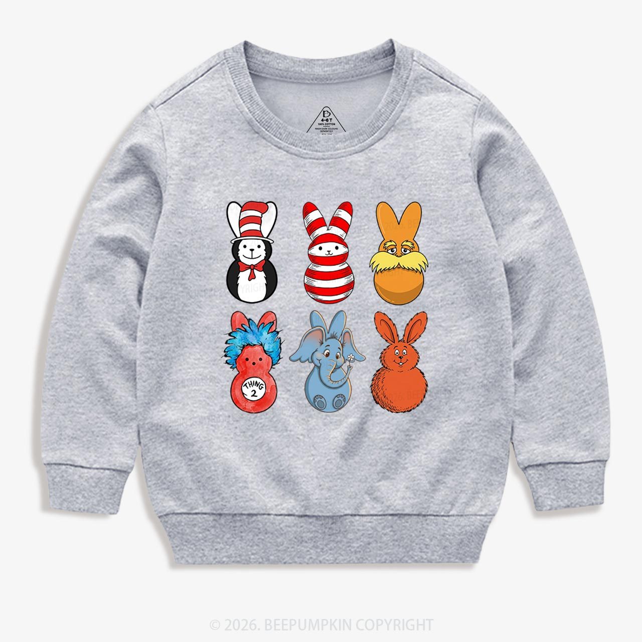 Storybook Bunny Tumbler Kid's Sweatshirt