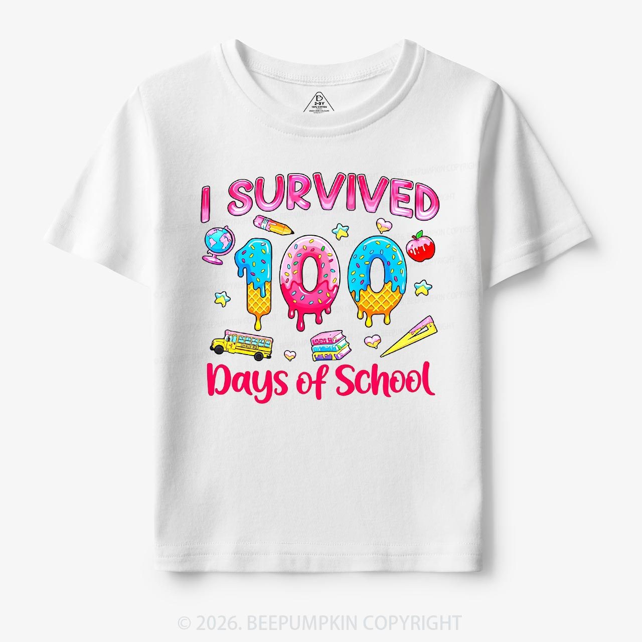 Sweet Survivor 100 Days Of School Toddler&Kid's Tees