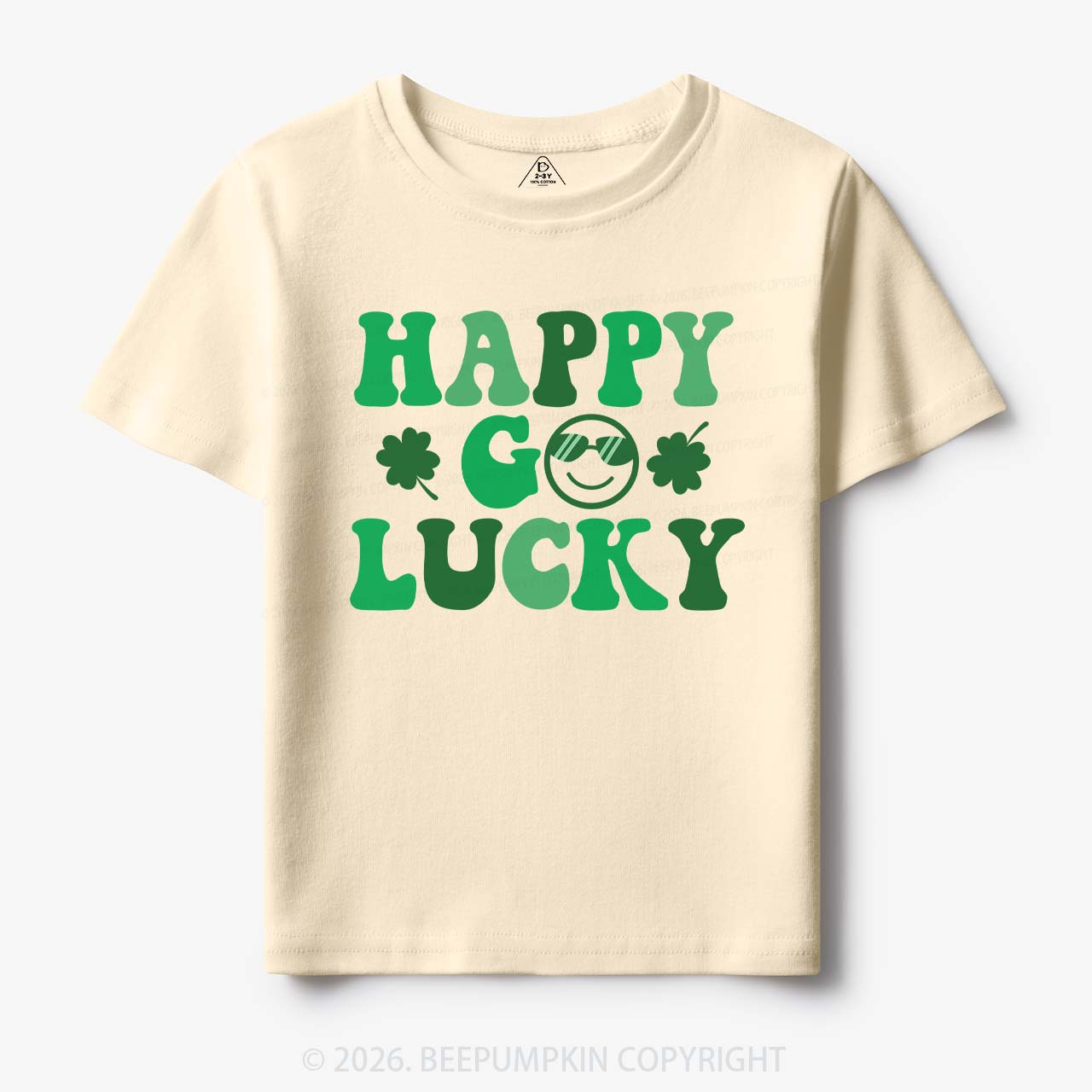 Leaf Happy Go Lucky St.Patricks Day Toddler&Kid's Tees Beepumpkin