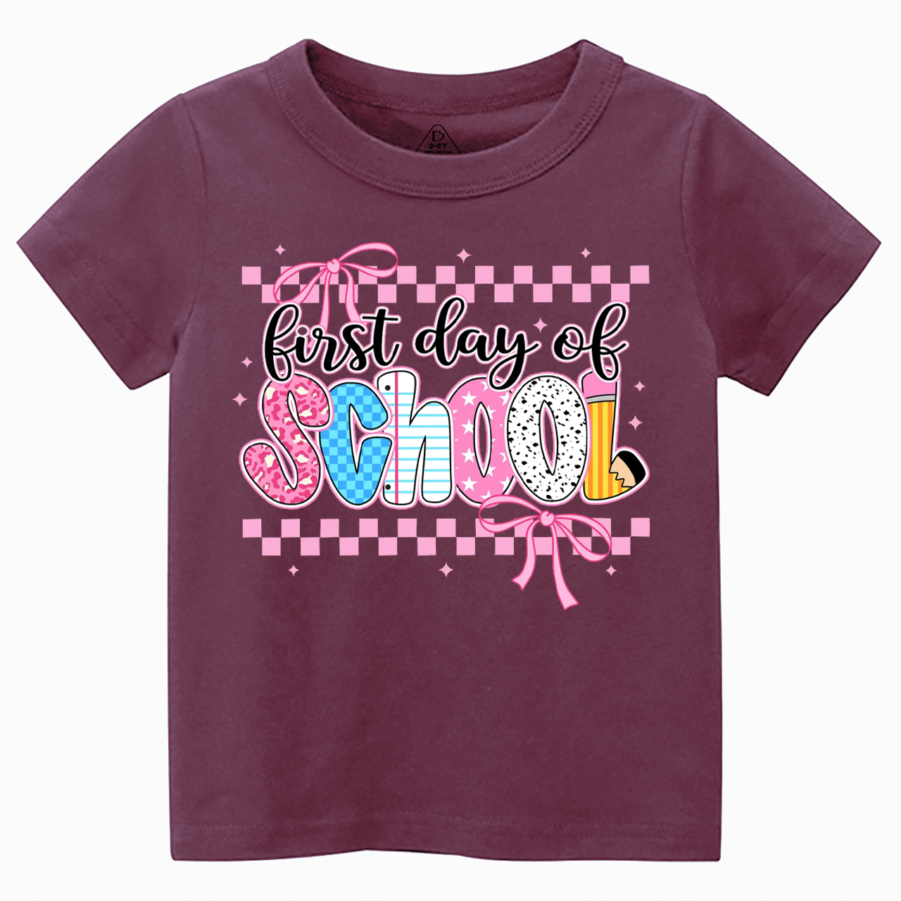 Coquette First Day Of School Toddler&Kid's Tees Beepumpkin 