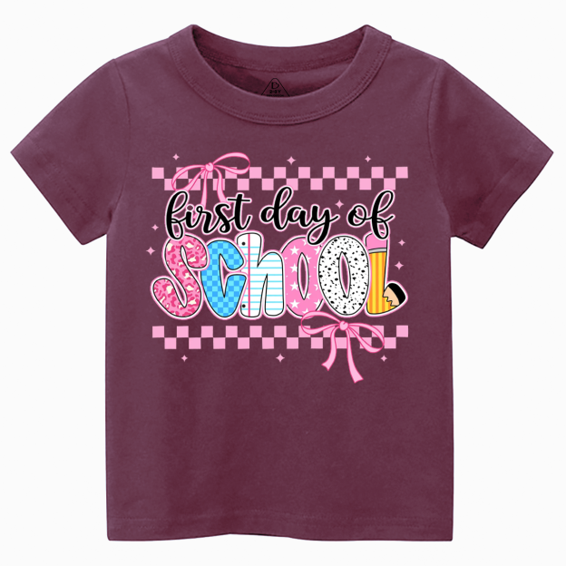 Coquette First Day Of School Toddler&Kid's Tees Beepumpkin 
