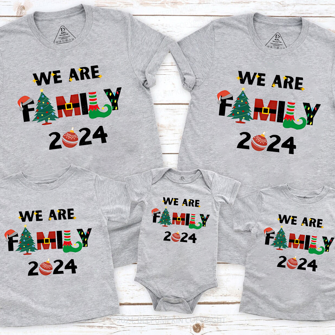 Funny Christmas Party We Are Family Matching Shirts