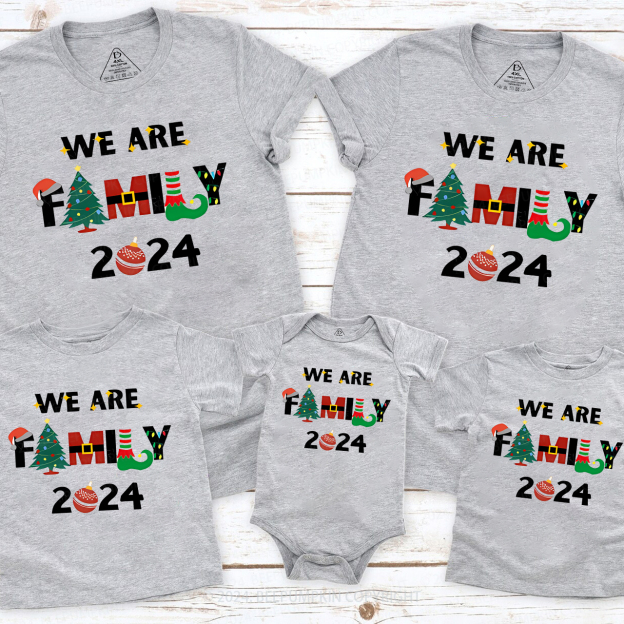 Funny Christmas Party We Are Family Matching Shirts