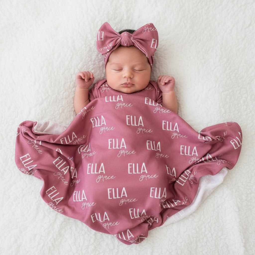 4 Pieces Personalized Baby Name Coming Home Outfit Set