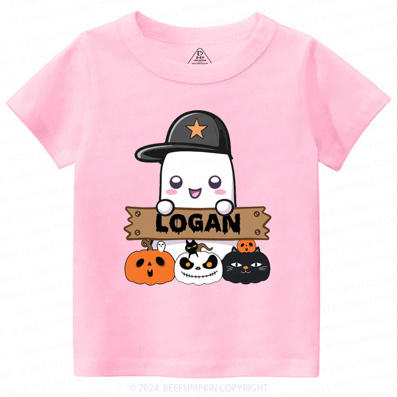 Personalized Cute Ghost Toddler&Kids Tees 