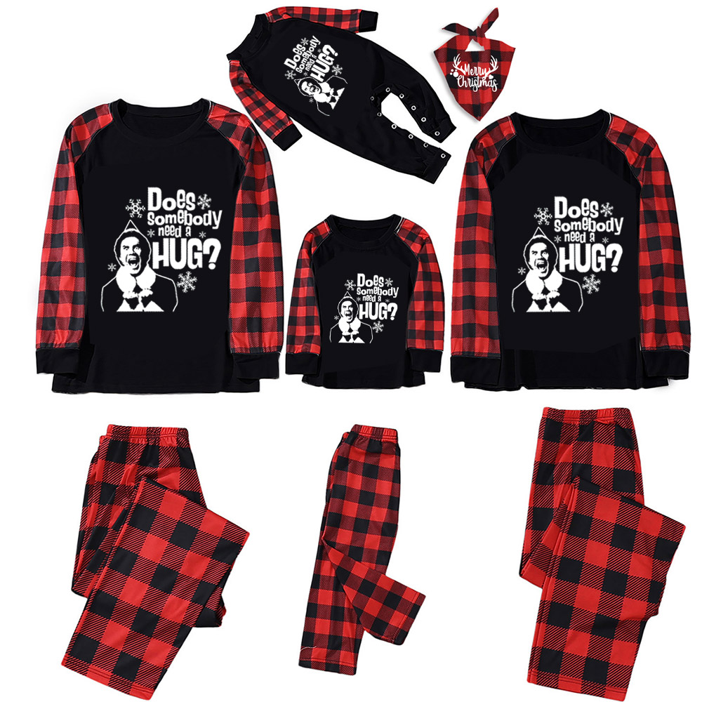 Does Somebody Need A Hug Christmas Family Pajamas
