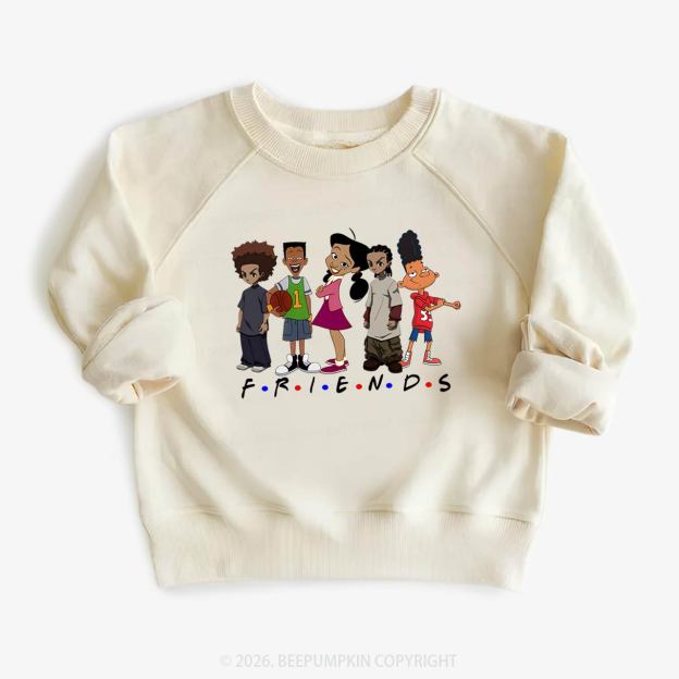 Black Cartoon Characters Kid's Sweatshirt