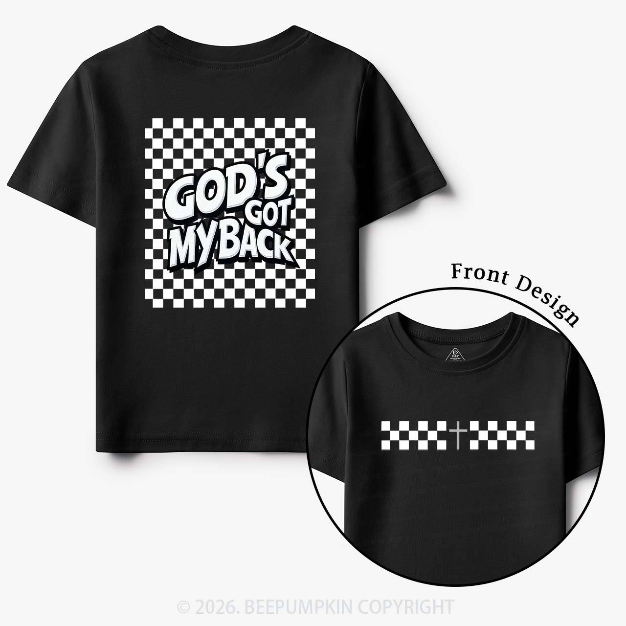 God's Got My Back Christian Toddler&Kid's Tees