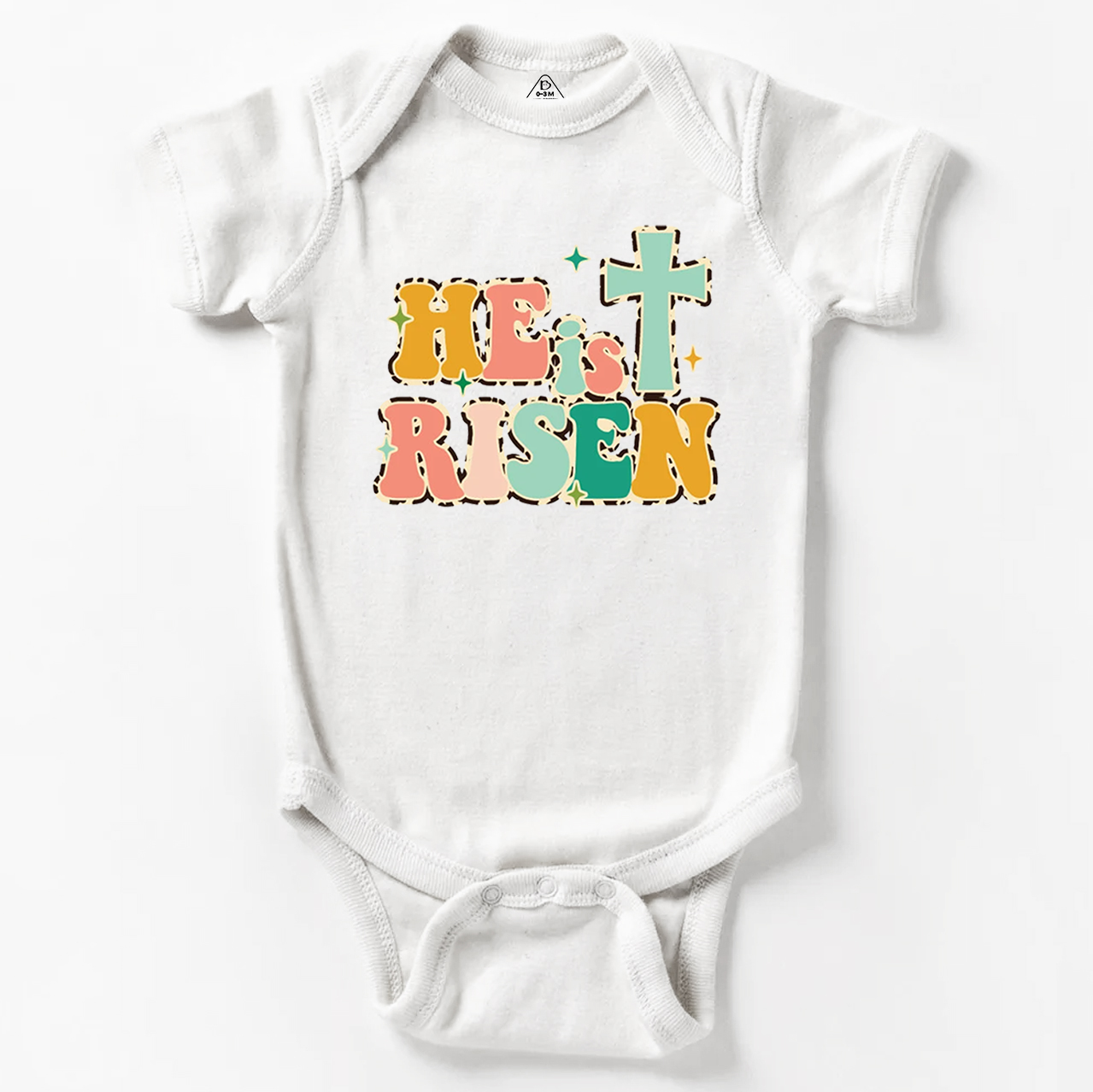 He Is Risen Easter Bodysuit Beepumpkin