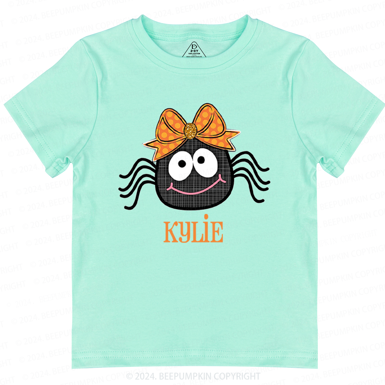  Personalized Halloween Spider Toddler&Kids Tees 