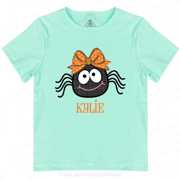  Personalized Halloween Spider Toddler&Kids Tees 