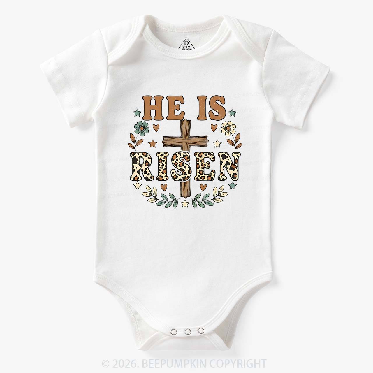 Wild Faith Leopard Cross Baby Bodysuit